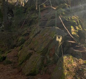 Start of climbing to the rock lookout