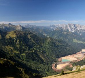 Mount Erzberg below us