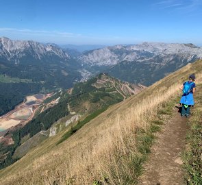 The trail back over the Erzberg