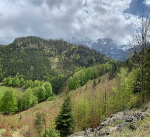 View of the foothills of the Totes Gebirge