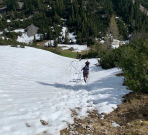 The steepest part of the ascent