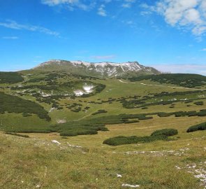 Pohled na Klosterwappen, nejvyšší bod Schneebergu