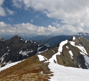 Hřebínek po kterém jsem pokračovali z vrcholu Schüttkogelu