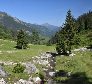 Beautiful landscape at the bottom of the descent