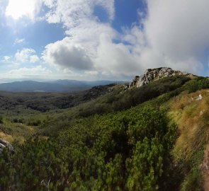 Trail from the mountain overlooking the sea