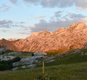 Evening mood in the Albanian Alps