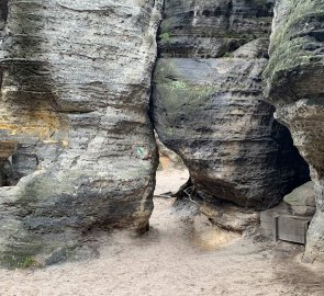 Narrow passages in the rocks