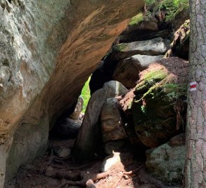 Narrow passage between the rocks