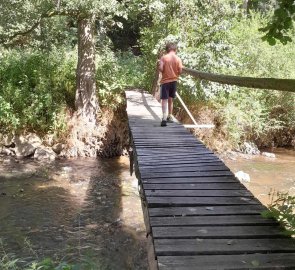 Footbridge over the Bobrůvka river