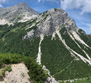 View from the top towards the Velika Mojstrovka mountain