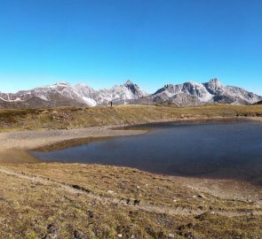 Jezero Boarnlacke a hory Mosermandl a Faulkogel