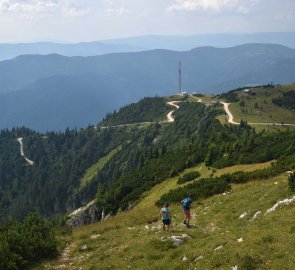 Sestup zpět k parkovišti