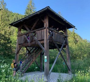 Small lookout tower by the lakes