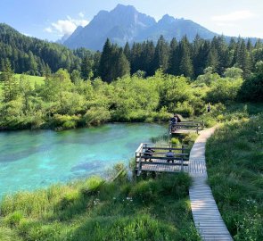 View of the lakes and the Julian Alps from the lookout tower