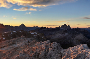 Circular trek at the waterfalls in the Fanes Sennes Braies park in the Dolomites