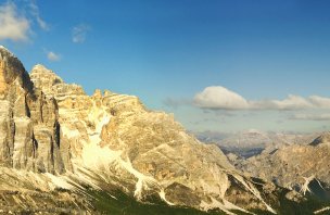 Ferrata Giovanni Lipella na Tofanu di Rozes v Dolomitech